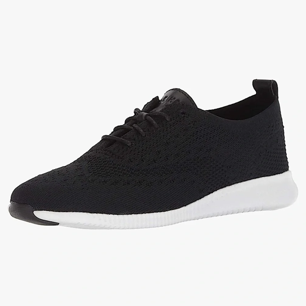 Coke Haan Women’s 2.Zerogrand Stitchlite Wingtip Oxford Sneaker Black - Size 6B - Picture 1 of 14